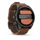 Смарт-часы Garmin fenix 8 Pro AMOLED (47 мм) Sapphire карбоново-серый DLC титан с каштановым кожаным ремешком