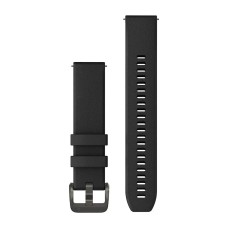 Быстросменные ремешки Garmin силиконовые (20 мм) черные с черной фурнитурой