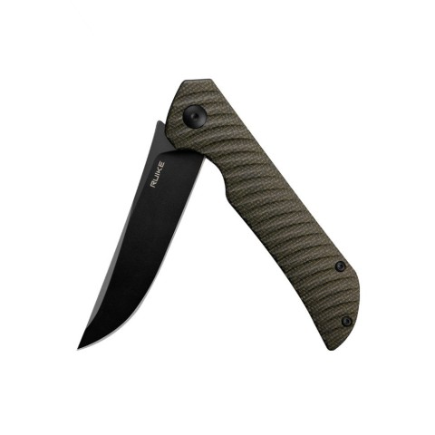 Ніж складаний туристичний Ruike P122-MB, (9.2 см) 14C28N / мікарта коричневий
