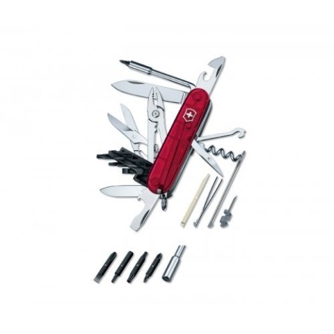 Ніж Victorinox Cybertool M 91мм,34функ,черв.прозор