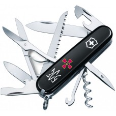 HUNTSMAN ARMY  91мм/15функ/черн /штоп/ножн/пила/крюк /Эмблема ВСУ + Трезубец ЗСУ