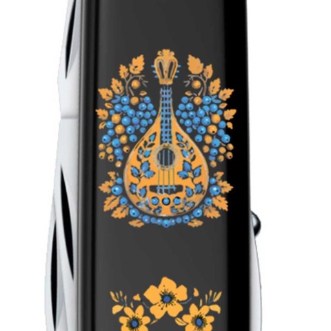 Ніж Victorinox Huntsman Ukraine 91мм,15функ,чорн ,Українські мотиви