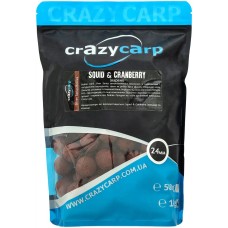 Бойлы Crazy Carp Silver Series Shelf Life 24mm Squid & Cranberry 1кг