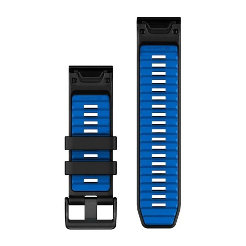 Ремінці для годинника Garmin QuickFit 26 силіконові, чорні/сині