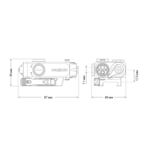 Тактичний блок HOLOSUN LS221-RD (LS221R) Red & IR