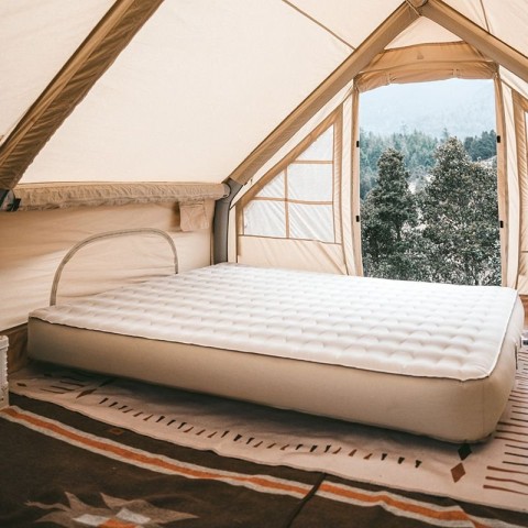 Матрац туристичний надувний одномісний  Naturehike CNK2300DZ013, 185x55x3.5 см, блакитний, прямокутний