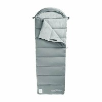 Спальник з капюшоном із звичайним мішком для зберігання Naturehike M400 CNK2350WS023, (1°C), правий, сірий