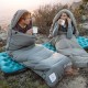 Спальний мішок з капюшоном Naturehike M300 NH20MSD02, зелений, правий