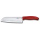 Кухонний ніж Victorinox SwissClassic Santoku лезо 17см ріфл. з черв. ручкою (блістер)