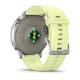 Смарт-часы Garmin Venu 4 (45 мм) серебристый с цитроновым силиконовым ремешком