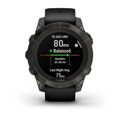 Смарт-годинник Garmin fenix 7 Pro Sapphire Solar Edition карбоново-сірий титановий DLC з чорним ремінцем