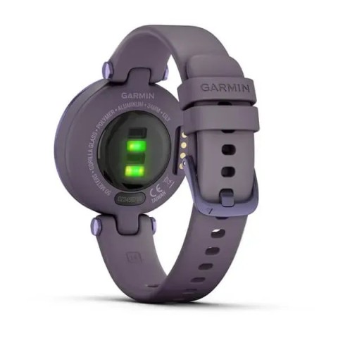 Смарт-годинник Garmin Lily Sport з фіолетовим безелем, насичено-фіолетовим корпусом і силіконовим ремінцем