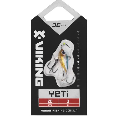 Балансир Viking Fishing Yeti Ice Jig 20mm 3.0g #26 Chrome Minnow