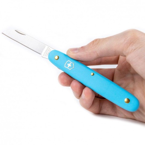 Ніж Victorinox садовий Floral 100мм,1функ,блакит.мат (блістер)