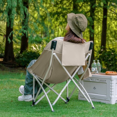 Стілець складаний Naturehike Stellaluna T04 CNK2550JJ022, вуглецева сталь, чорний