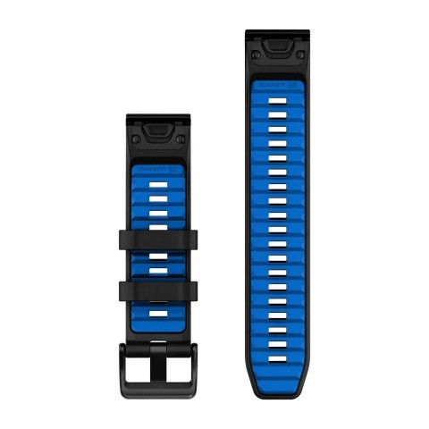 Ремінці для годинника Garmin QuickFit 22 силіконові, чорні/сині
