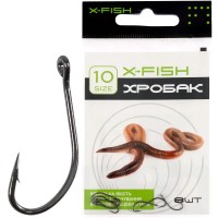 Крючок X-Fish Червь #10 (8 шт/уп)