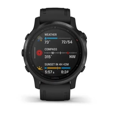 Смарт-часы Garmin fenix 6S Pro черные с черным ремешком