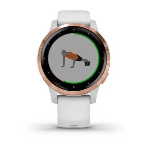 Смарт-годинник Garmin vivoactive 4S білий з рожево-золотистим безелем