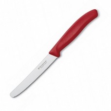 Кухонний ніж Victorinox SwissClassic Tomato&Sausage лезо 11см хвил. з черв. ручкою
