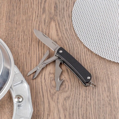 Багатофункціональний ніж Ruike Criterion S31, (5.3 см) 12C27 / G10 чорний, 6 інстр.