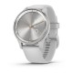 Смарт-годинник Garmin vivomove Trend із сріблястим сталевим безелем, сірими корпусом та ремінцем