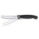 Ніж кухонний складний Victorinox SwissClassic 11 см, серрейтор, заокруглений, чорний