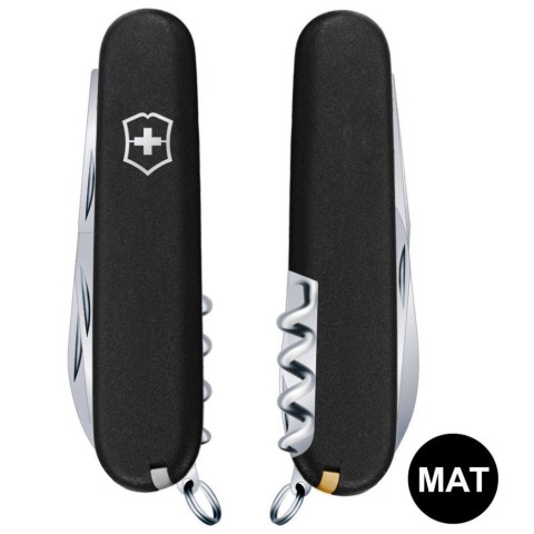Ніж Victorinox Spartan Mat 91мм,12функ,чорн.мат,штоп