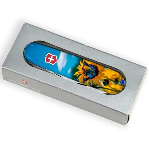 Ніж Victorinox Camper Ukraine 91мм,13функ ,Соняшники та метелик