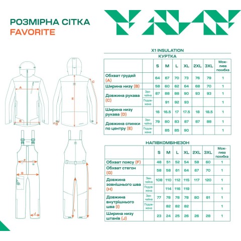 Полукомбинезон Favorite X1 Insulation L 10K Obsidian/Graphite