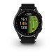 Смарт-годинник Garmin Approach S50 зі сланцевим алюмінієвим безелем та чорним нейлоновим ремінцем ComfortFit