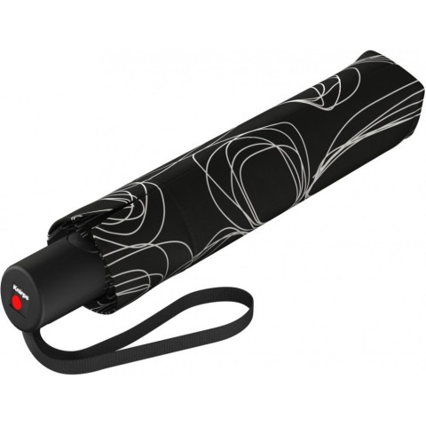 Парасоля Knirps A.200 Pure Black Авто/Складана/8спиць /D98x28см