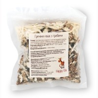 Гречана каша з грибами  Happy Elk прозора упаковка