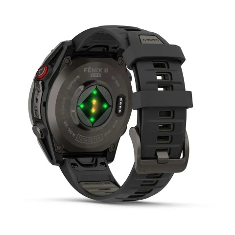 Смарт-годинник Garmin fenix 8 Pro AMOLED (47 мм) Sapphire карбоново-сірий DLC титан чорний/гравійно-сірий