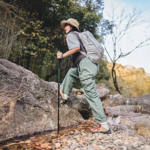 Трекінгова палиця 3-сек. Naturehike CNK2550DS010, 55-120 см, алюміній, зелена