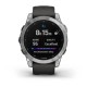 Смарт-часы Garmin fenix 7 серебристые с ремешком графитового цвета