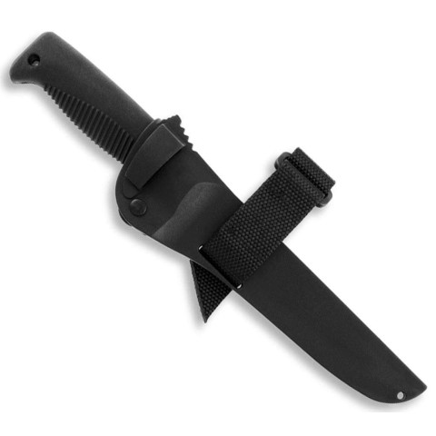 Нож Peltonen M95, покрытие PTFE Teflon, чёрный, черный композитный чехол