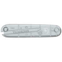 Накладка на ніж Victorinox 91мм silver transparent передня з лого (Va+)