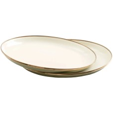 Набор Barebones Enamel 2-Tone Bowl Set з двох глибоких тарілок olive drab