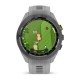 Смарт-годинник Garmin Approach S70 (42 мм) з чорним керамічним безелем та сірим ремінцем
