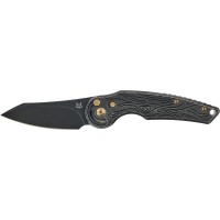 Нож Fox Jupiter Black Blade Titanium, PVD Stone Washed ц:black
