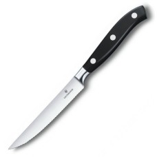 Кухонний ніж Victorinox Grand Maitre Tomato&Steak лезо 12см хвил. з чорн. ручкою у подар.упак.