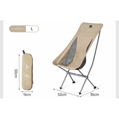 Крісло складане Naturehike Stellaluna L04 CNK2450JJ015, розмір L, алюміній, чорне
