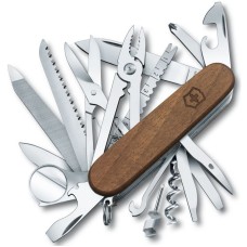 Ніж Victorinox Swisschamp Wood 91мм,29функ,горіх