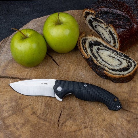 Ніж складаний туристичний Ruike Fang P852-B, (8.9 см) 14C28N / G10 чорний
