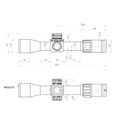 Прицел оптический KAHLES K328i DLR CCW 3.5-28x50 (36 мм) illum. Skmr4+ w-left FFP