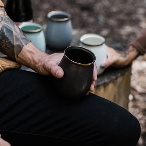 Набор Barebones Tumbler/Enamel/Set 2 шт charcoal