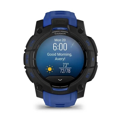 Смарт-годинник Garmin Instinct 3 (45 мм) AMOLED синя блискавка/чорний