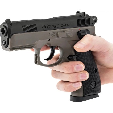 Пистолет страйкбольный ASG CZ 75D Compact FDE Spring кал. 6 мм