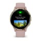 Смарт-часы Garmin Venu 3s припыленно-розовые с золотистым стальным безелем и силиконовым ремешком